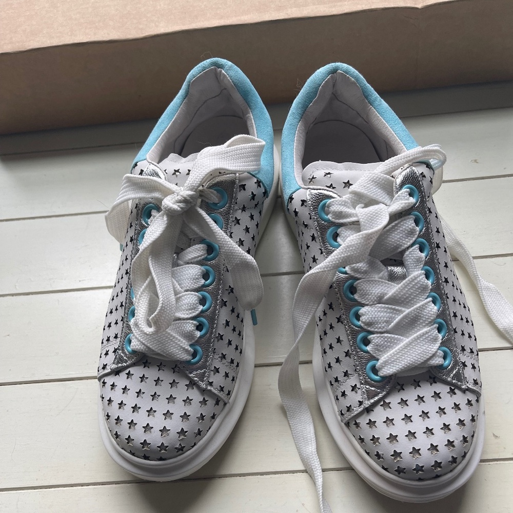 Hollie Watman Star Gazing Leather Star Sneakers size 8